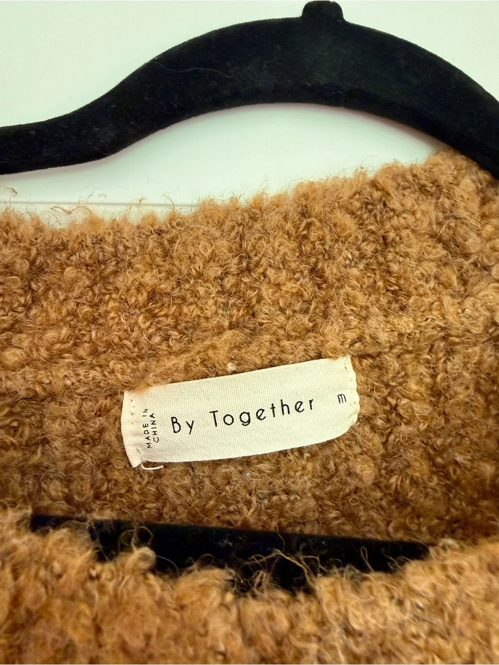 By Together Women’s Cozy Dark Mustard Textured Earthen Cardigan - Size Medium - Picture 3 of 3